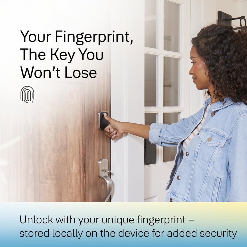 Yale Security قفل باب دخول بدون مفتاح من Yale Assure Lock 2 Touch Deadbolt Satin Nickel مع لوحة مفاتيح رقمية تعمل باللمس وماسح ضوئي لبصمات الأصابع (بدون واي فاي) YRD450-F-BLE-619 - Image 2